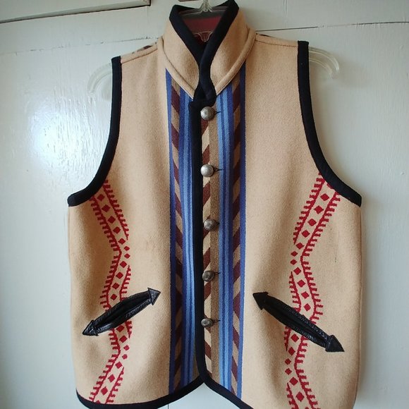 Native Jackets, etc. Reversible Rim Rock Sierra Pendleton Wool Vest - Picture 16 of 16
